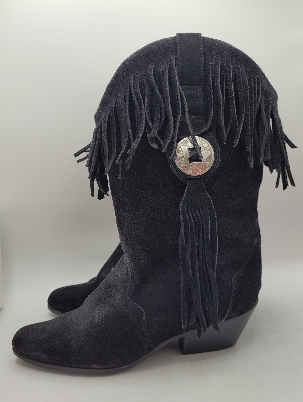 Silver Star Collection Houston leather fringe boots size 9 - Picture 16 of 16